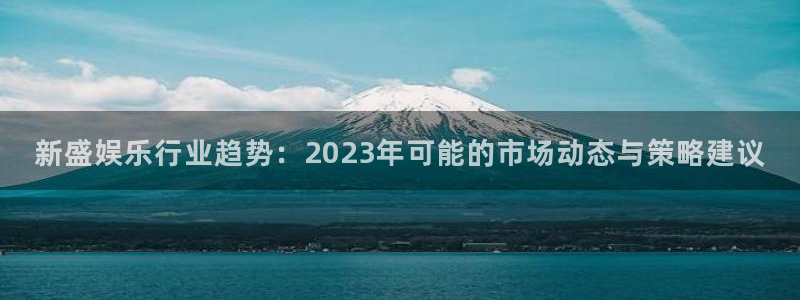 上海壹号娱乐汽车电子有限公司：新盛娱乐行业趋势：2023年可能的市场动态与策略建