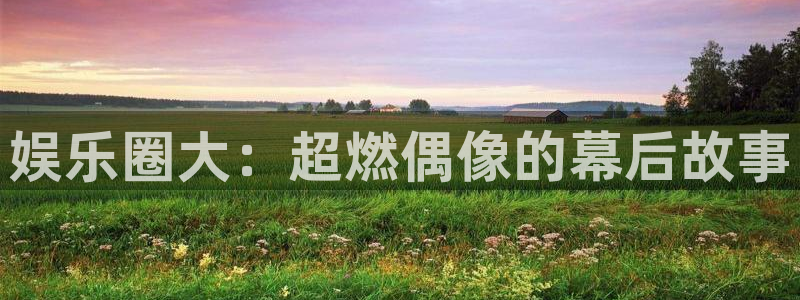 壹号娱乐体育f开户：娱乐圈大：超燃偶像的幕后故事