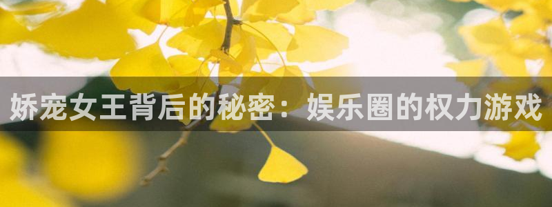 壹号娱乐招商：娇宠女王背后的秘密：娱乐圈的权力游戏